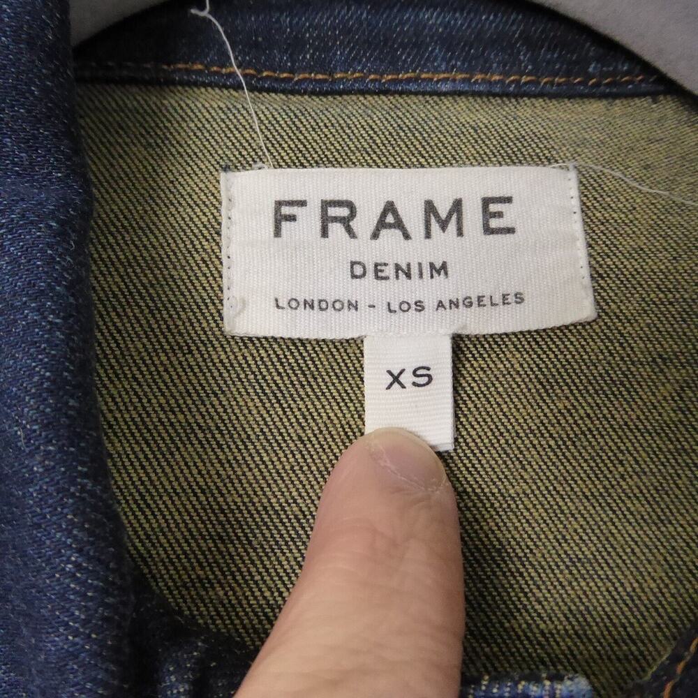 FRAME Denim Jean Jacket Mens SZ XS Trucker Heritage Classic Americana Western - Picture 7 of 16